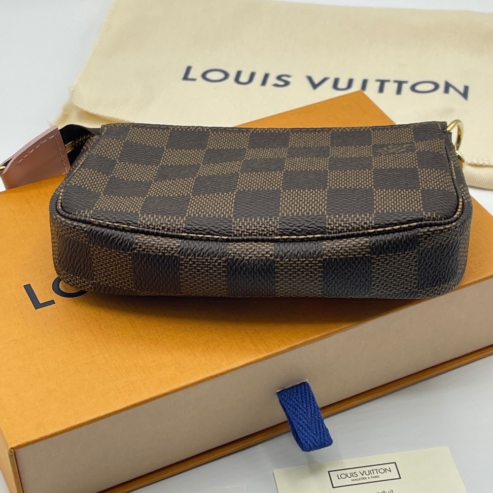 Louis Vuitton Christmas 2020 Pochette Mini Accessories Damier Ebene Vivienne - Picture 12 of 16